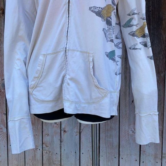 Evolution Lonesome George Galapagos Zippered Hoodie w Fish - Picture 5 of 8